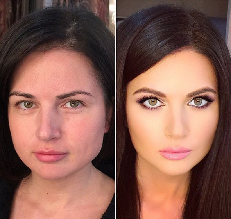 цвет волос для карих глаз и смуглой и короткой стрижкой. девушки до и после макияжа. после подходящий. после подходящий. макияж для цветотипа лето.